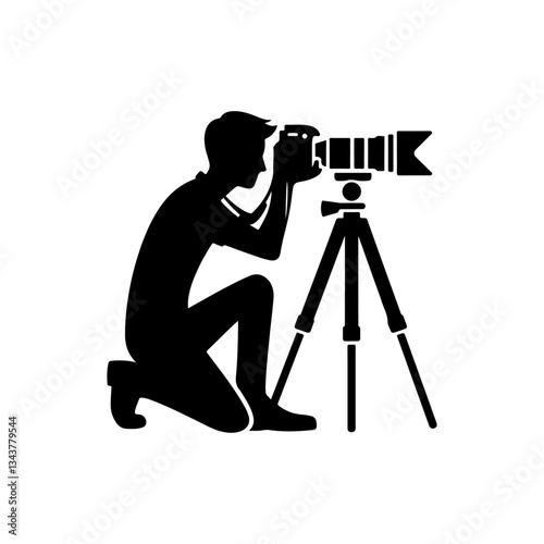 Photo shoot icon silhouette design