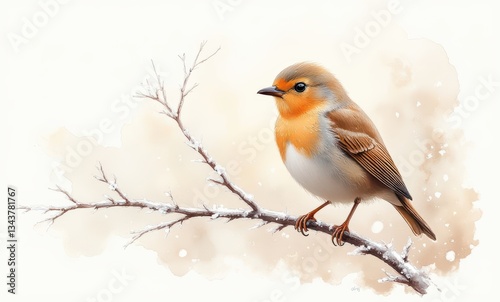 Colorful bird perched on a branch