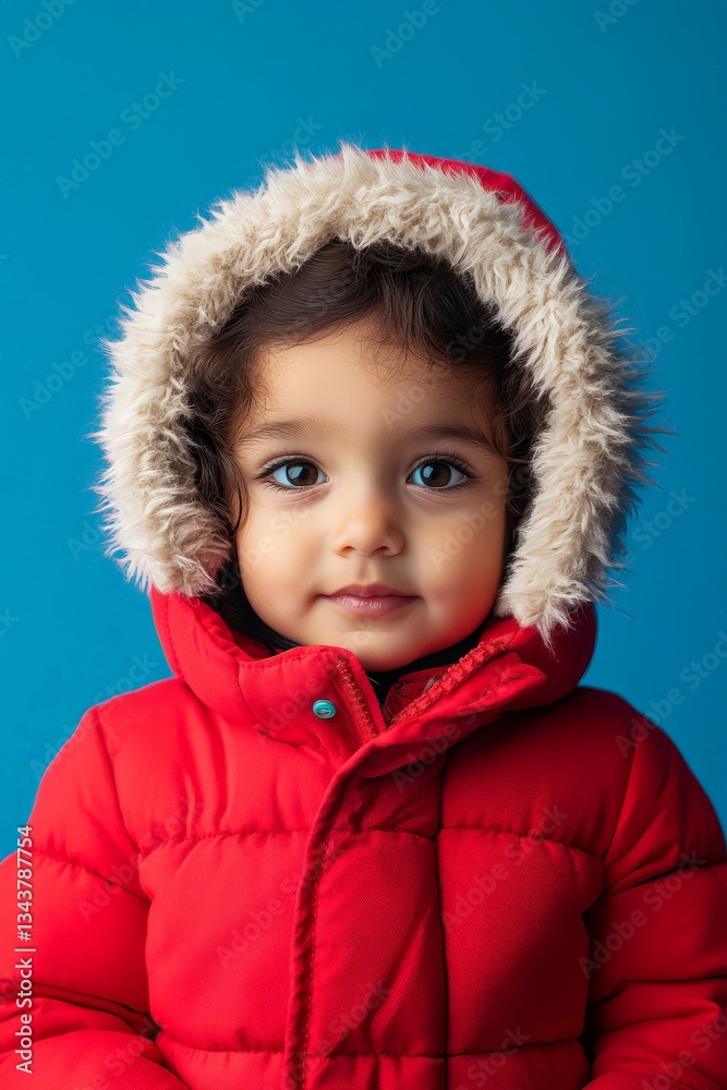 Curious Child in Red Snowsuit Curious Child in Red Snowsuit