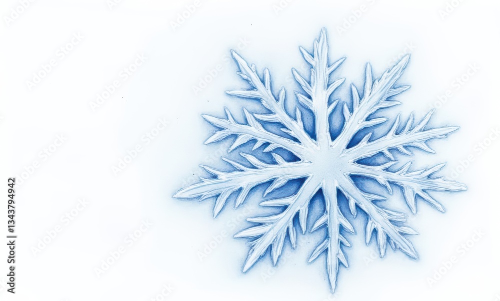 Decorative blue snowflake design Decorative blue snowflake design