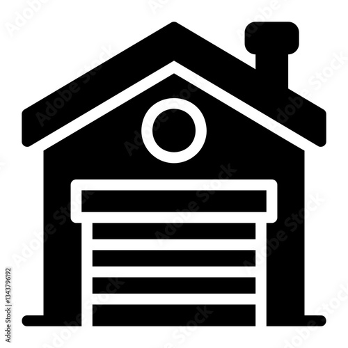 garage glyph icon