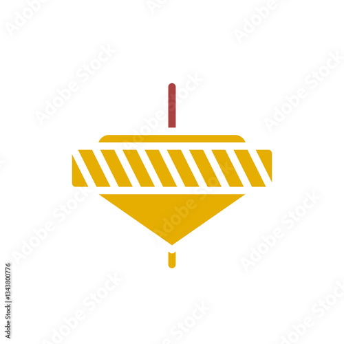 Spinning Top Illustration, Toy Icon, Childhood Game