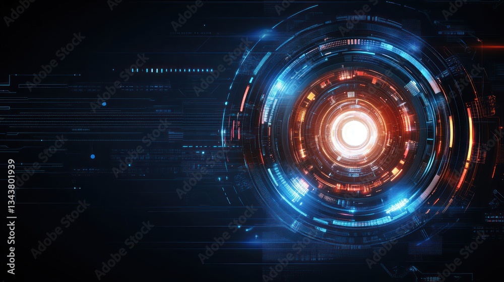 Obraz premium Abstract Futuristic Technology Interface Design