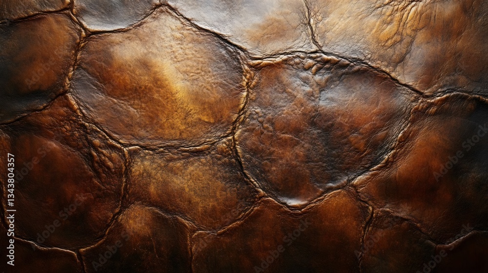 A close up of a brown leather surface with a rough texture A close up of a brown leather surface with a rough texture