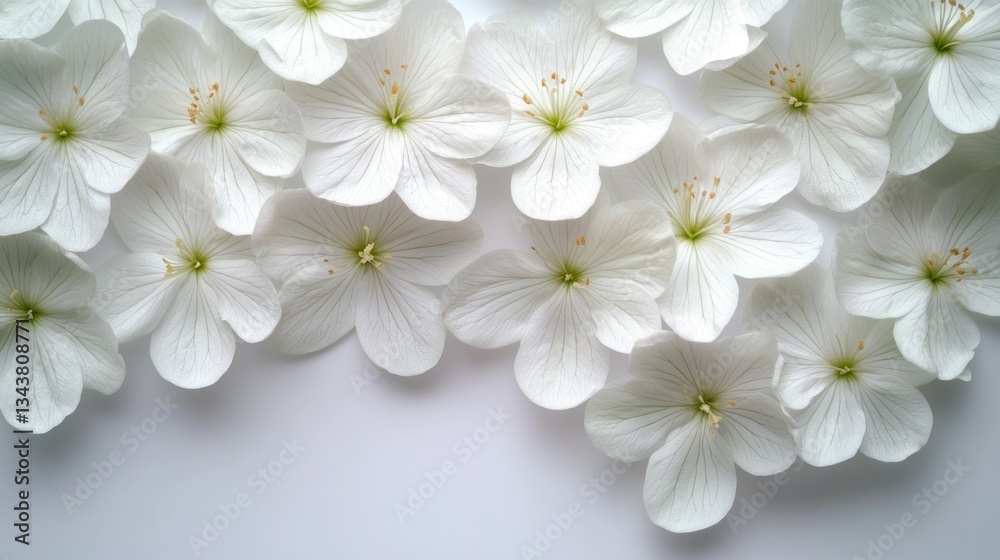 Obraz premium Delicate white blossoms arranged