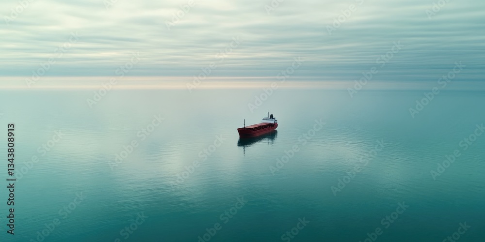 Naklejka premium Ocean-going cargo ship