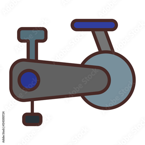 Exercise Bike Vector Icon Design
