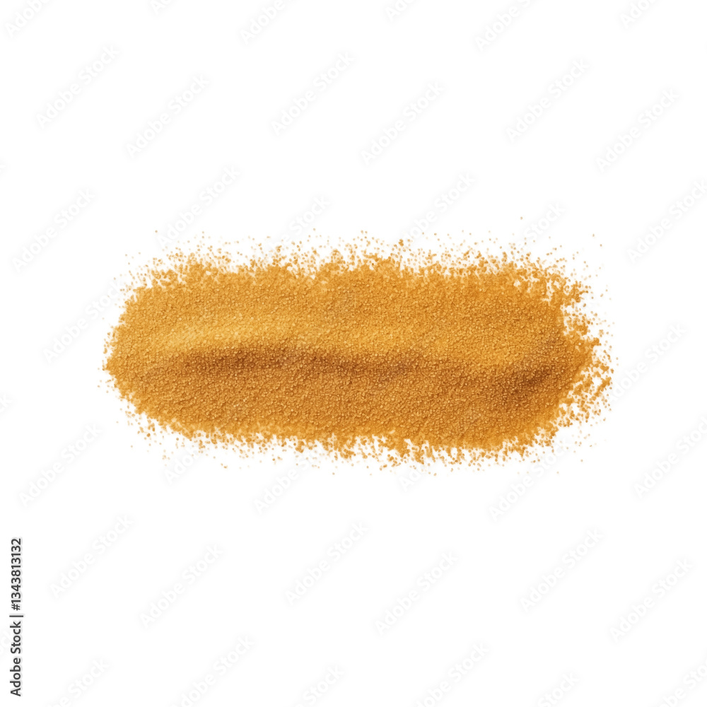 Golden turmeric powder spread across a clean white surface in a bright kitchen setting