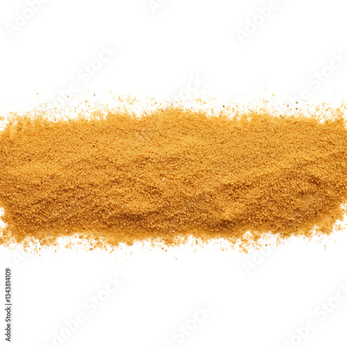 Obraz na płótnie Golden turmeric powder spread across a flat surface for culinary use and health benefits w salonie