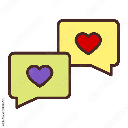 Love Message Icon Design