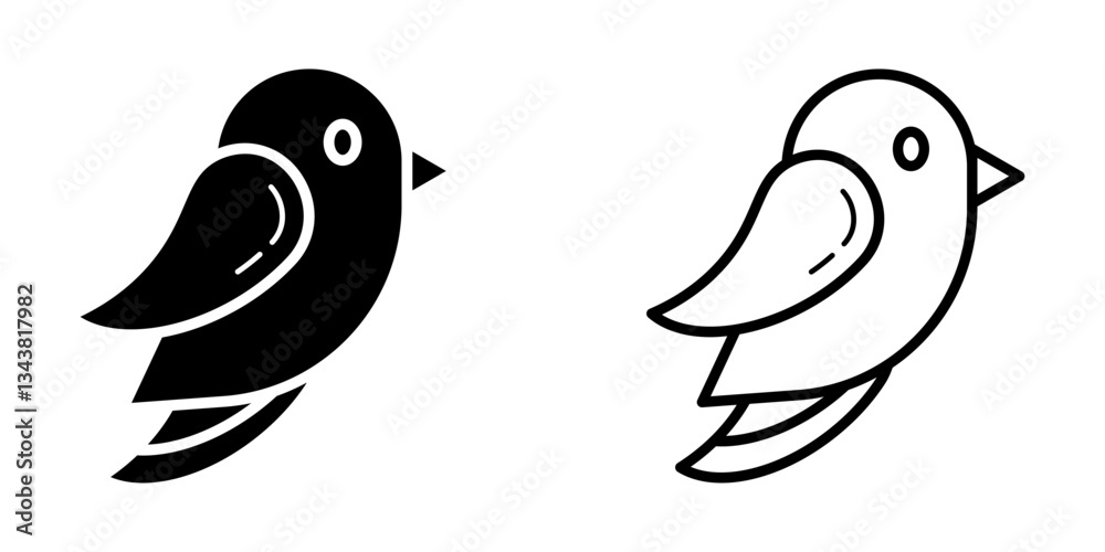 Fototapeta premium Bird icon on white background