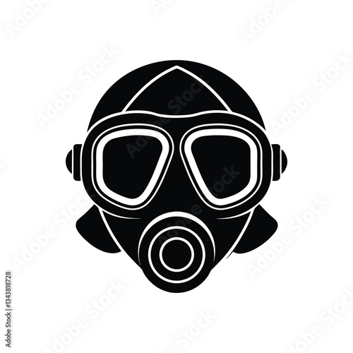 scuba diving mask silhouette art