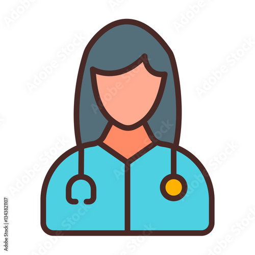 Female Doctor Icon Design
