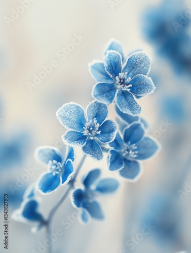 Close up of blue flowers