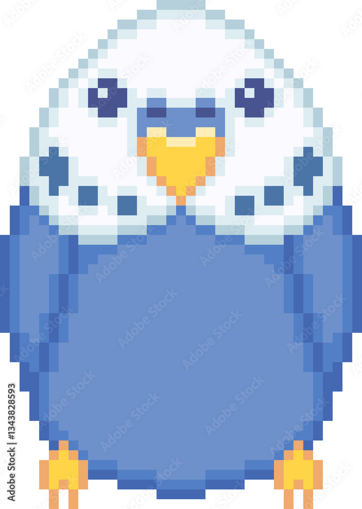 Fototapeta premium Budgie Pixel Art