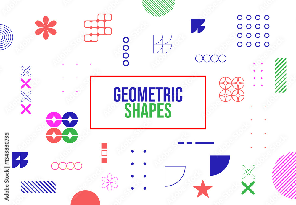 Shape Design Templete Geometric Shapes Design Template Offers a Modern and Structured Visual ...