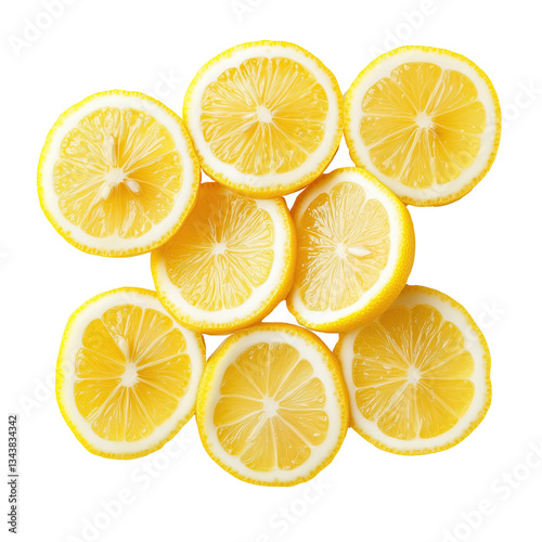 lemon slices isolated on white