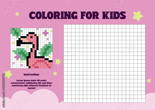 Fun and educational coloring by number worksheet for kids! Features engaging illustrations with numbered sections to enhance number recognition, creativity, and fine motor skills. Perfect for early le