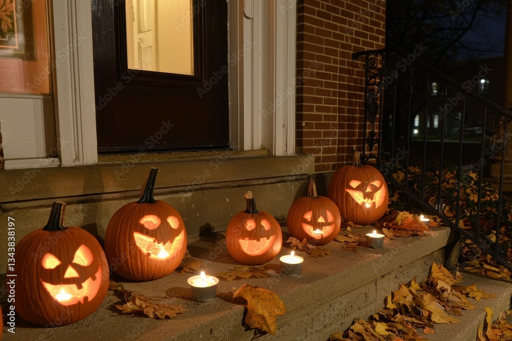 Obraz premium Halloween Pumpkin Display