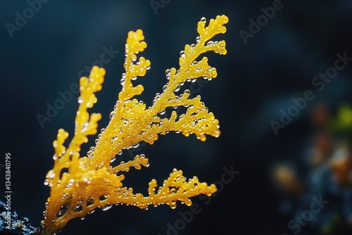 Water droplets on leaf photo