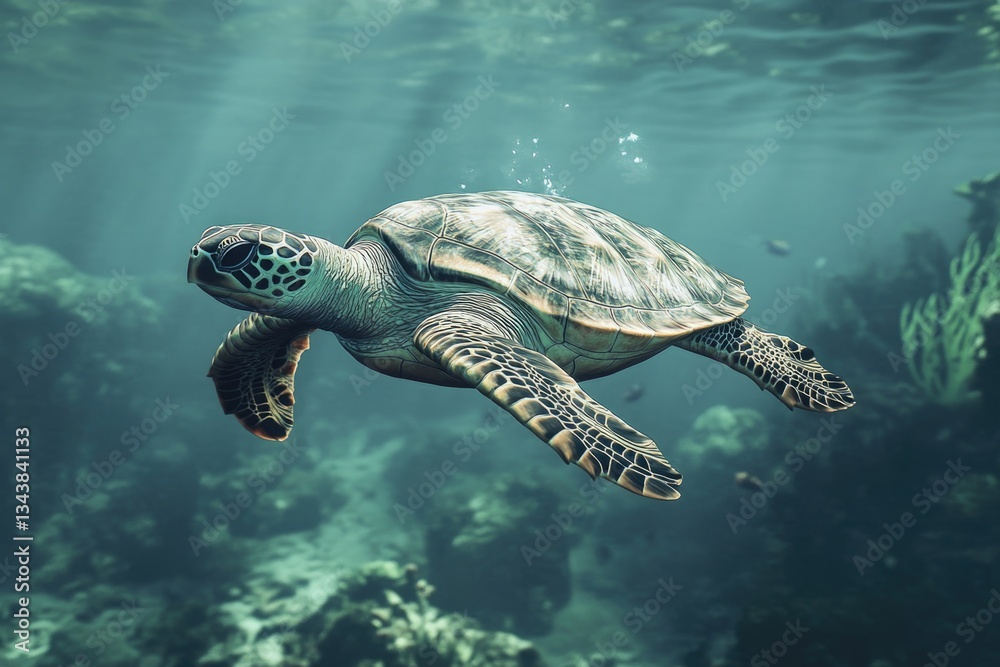 Obraz premium Turtle Underwater