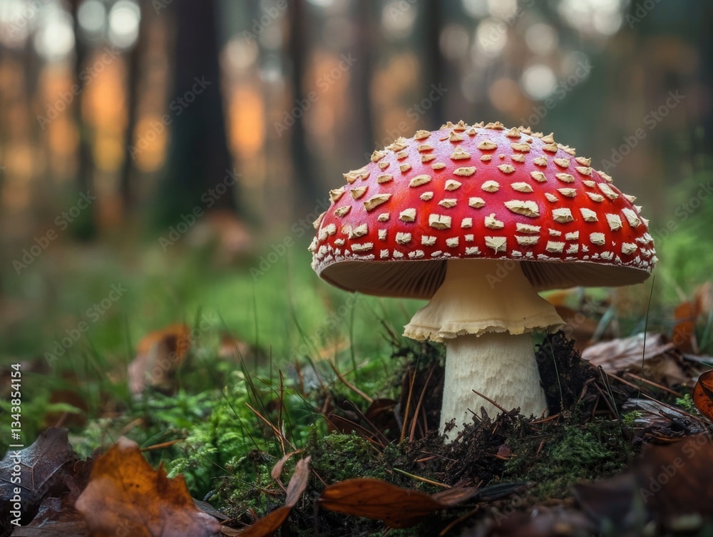 Fototapeta premium Red and White Mushroom