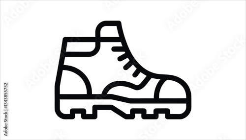 Safety Boot Icon for Work Protection.