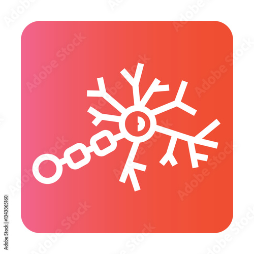 Multiple sclerosis line black icon. Vector isolated button.