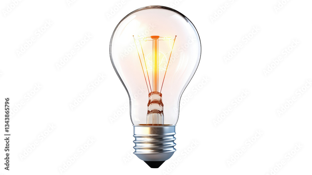 Illuminating Idea: A classic light bulb glows brightly, symbolizing innovation, creativity, and the spark of a new idea. Illuminating Idea: A classic light bulb glows brightly, symbolizing innovation, creativity, and the spark of a new idea.
