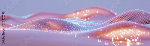 On a virtual screen, a business technology concept is depicted through Big Data science analysis