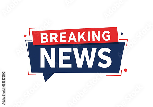Dynamic News Announcement Template with Flat Design, breaking news banner 