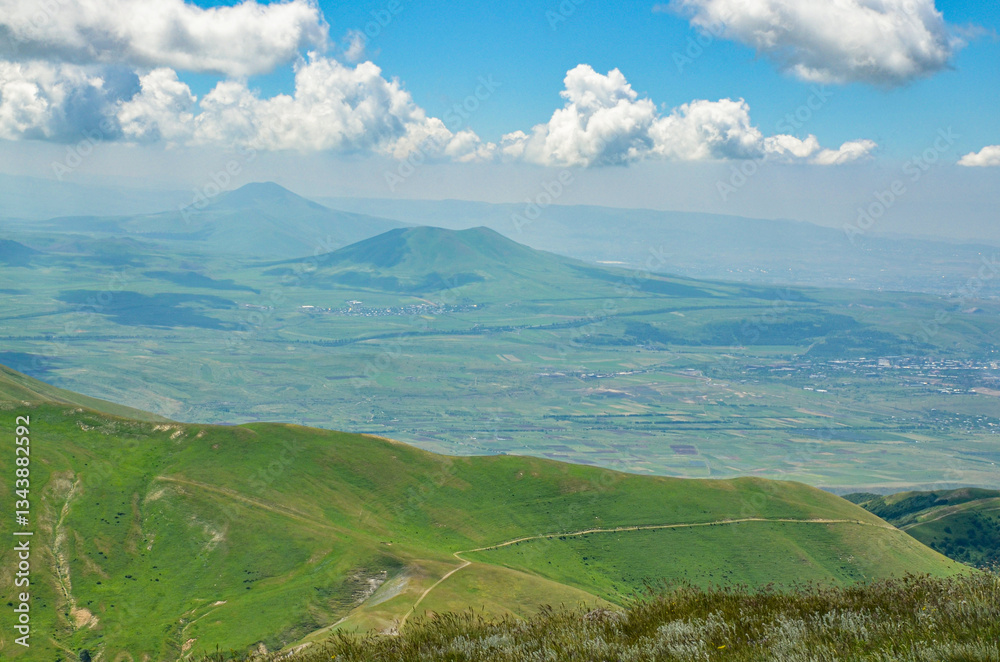 Mount Gutanasar and Mount Hatis scenic view from Teghenis mountain (Tsaghkadzor, Armenia) Mount Gutanasar and Mount Hatis scenic view from Teghenis mountain (Tsaghkadzor, Armenia)