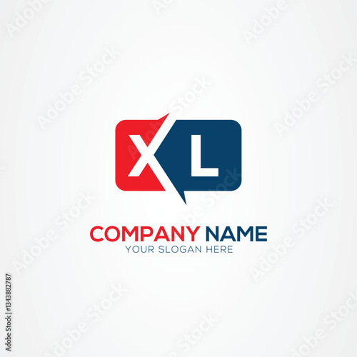 XL or LX Creative Modern Letters Logo Design Element