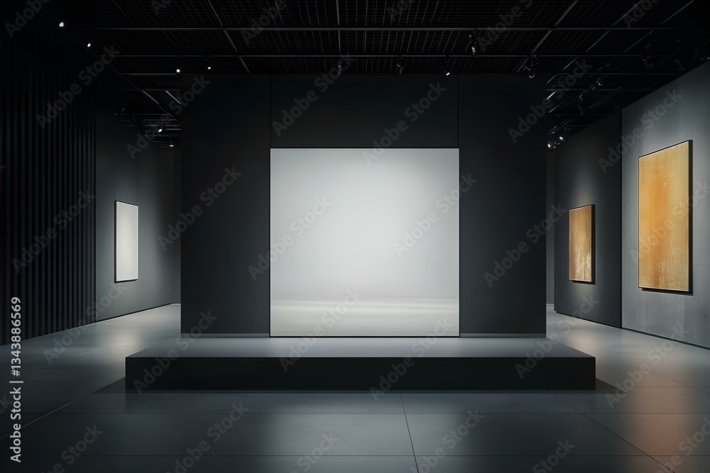 Dark Modern Gallery Wall Mockup Design Dark Modern Gallery Wall Mockup Design