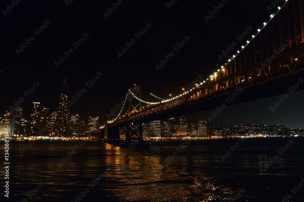 Obraz premium Iconic Bridge at Night