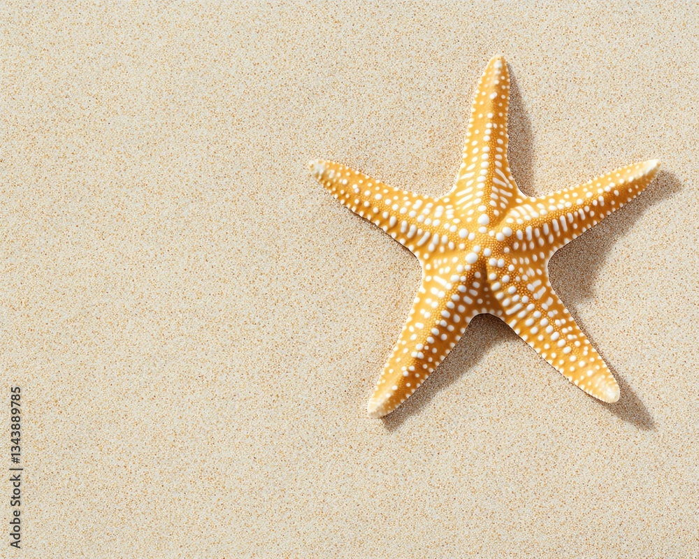 Starfish on Sandy Beach Background with a Beautiful Starfish on the Beach Starfish on Sandy Beach Background with a Beautiful Starfish on the Beach