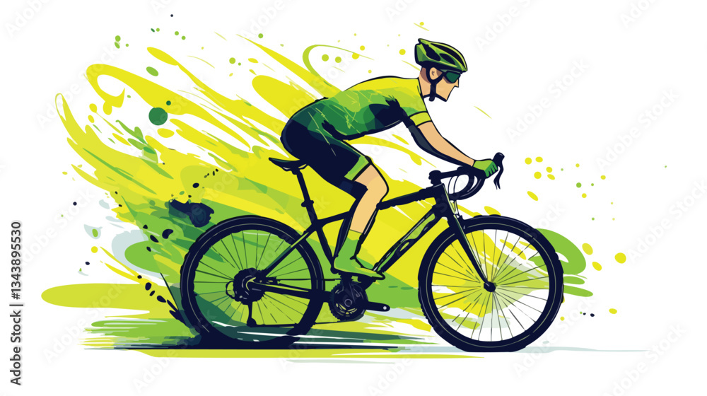 Fototapeta premium vector of a cycling blog with route plans