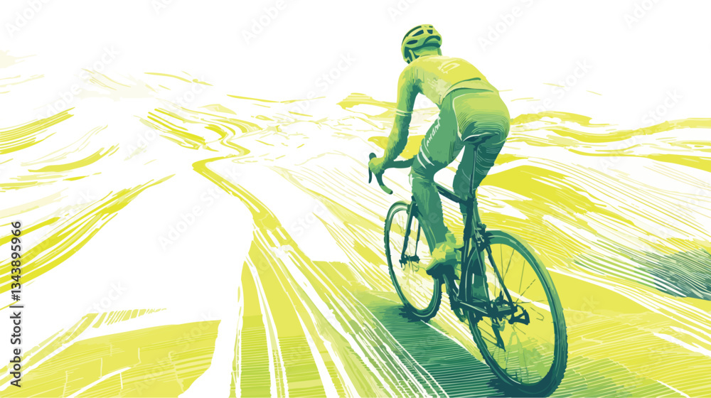 Obraz premium vector of a cycling blog with route plans