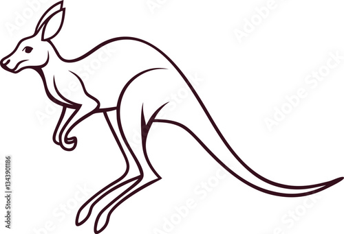 kangaroo with baby logo. kangaroo wallaby logo vector icon premium illustration