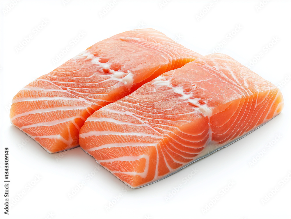 salmon slide on white background salmon slide on white background