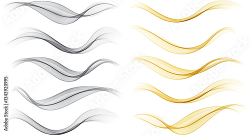 Abstract vector background, transparent waved lines for brochure, website, flyer design. Color smoke wave.