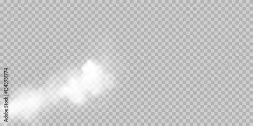 Fog or smoke isolated transparent special effect. White vector cloudiness, mist or smog background. Vector illustration	