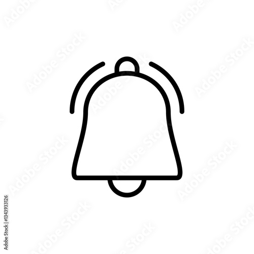 Bell icon logo design. Notification sign and symbol for web site design