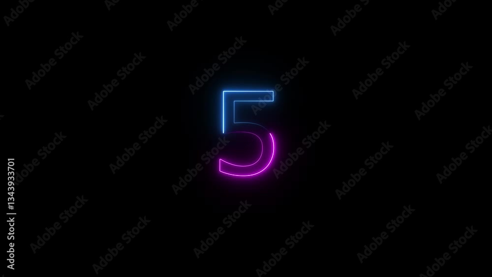 top ten countdown, neon light numbers from 10 to 1, laser ray appears on black background . top ten countdown, neon light numbers from 10 to 1, laser ray appears on black background .