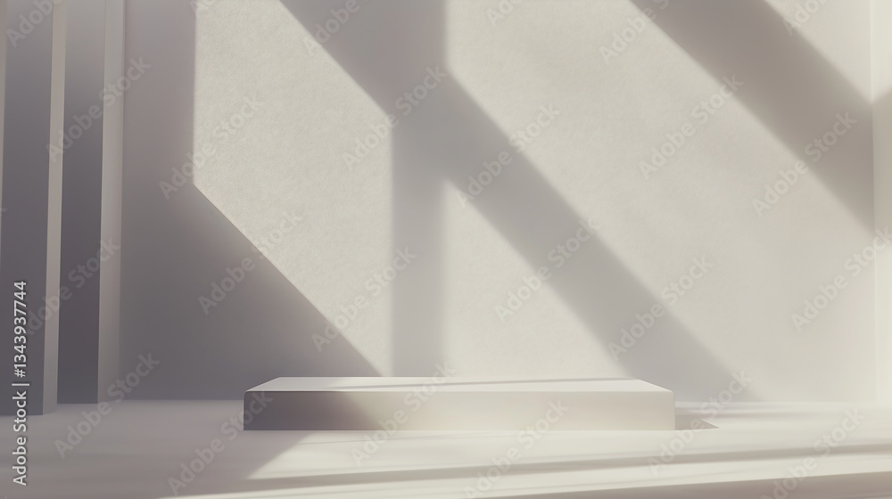 Obraz premium white tone color background with small podium, 화이트, 단상, 포디움 13