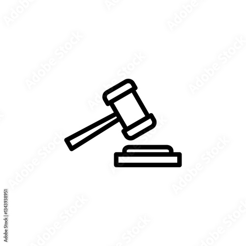 Gavel icon logo design. judge gavel sign and symbol. law icon. auction hammer