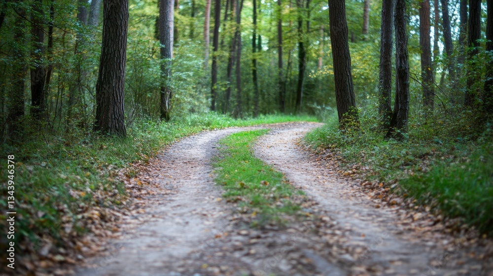 Two diverging forest paths: one overgrown, the other well-kept, symbolizing choices between tradition and progress.