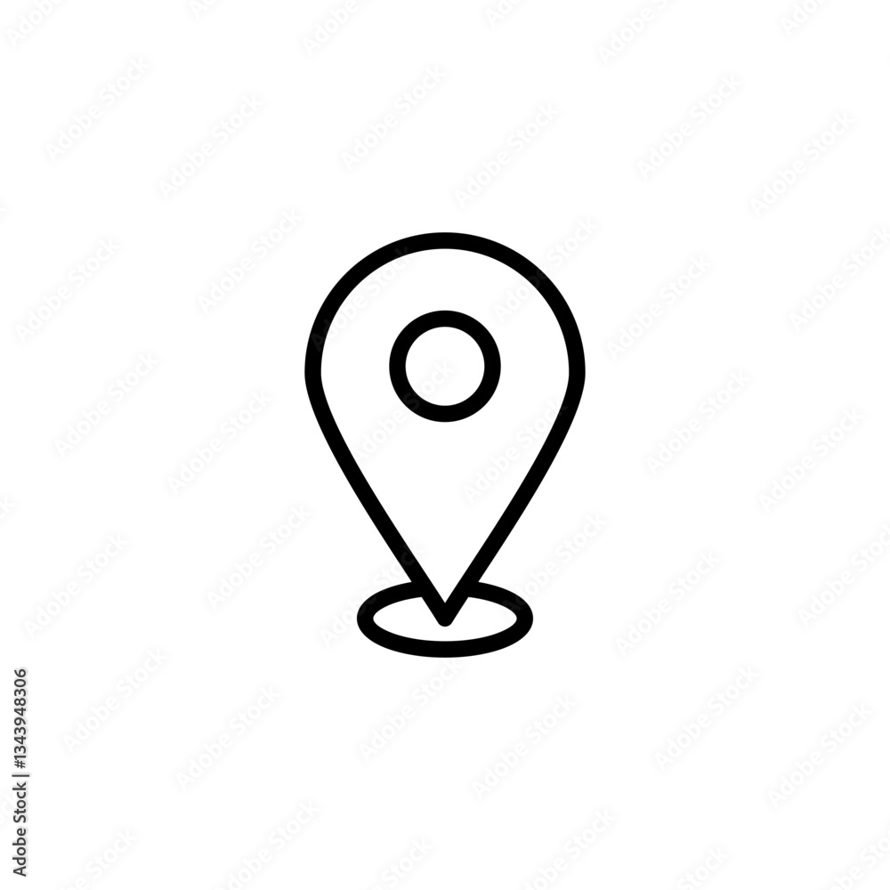 Pin icon logo design. Location sign and symbol. destination icon. map pin Pin icon logo design. Location sign and symbol. destination icon. map pin