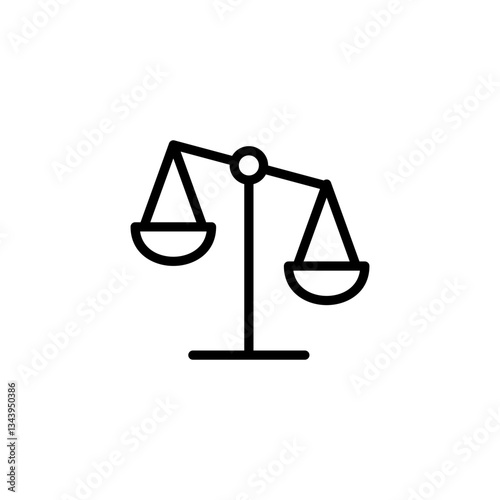 Scales icon logo design. Law scale icon. Justice sign and symbol