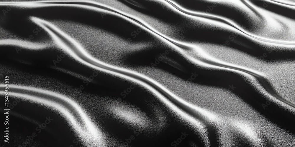 Fototapeta premium Dark Draped Fabric 3D Render
